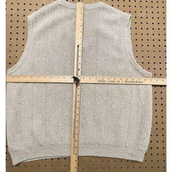 Bobby Jones Golf VTG 100% Pure Baby Alpaca Sweater Vest Peru Gray XL Men - Picture 6 of 8